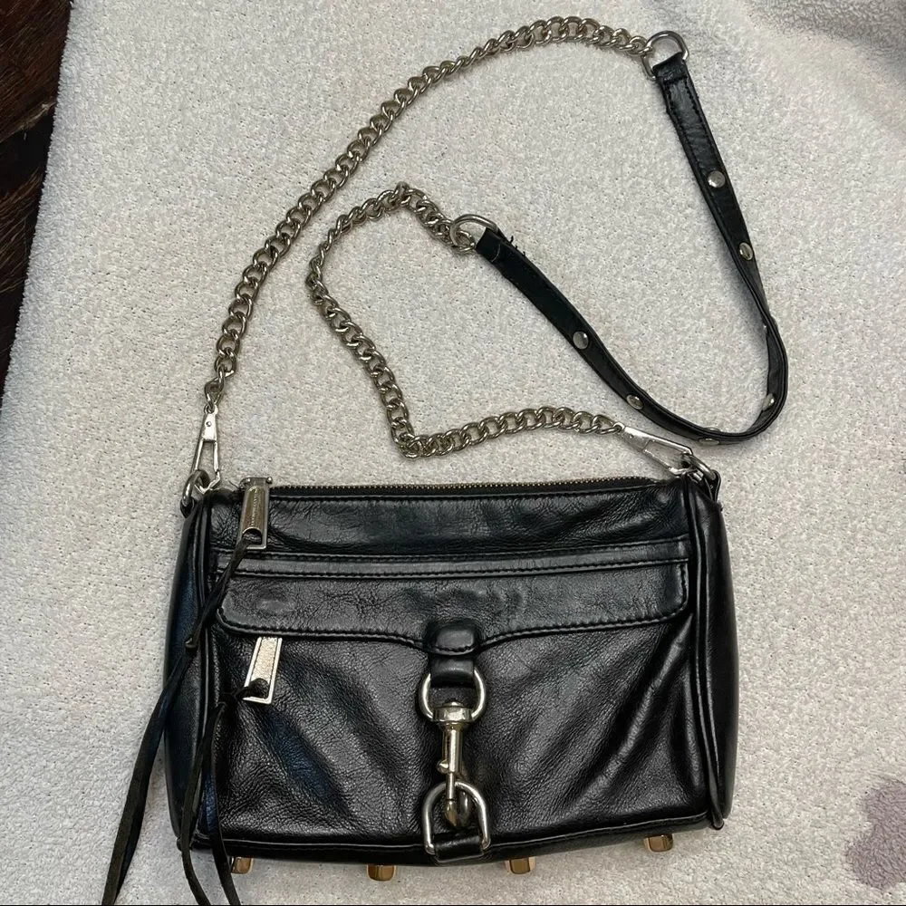 Rebecca Minkoff Mini Mac Black Leather Crossbody